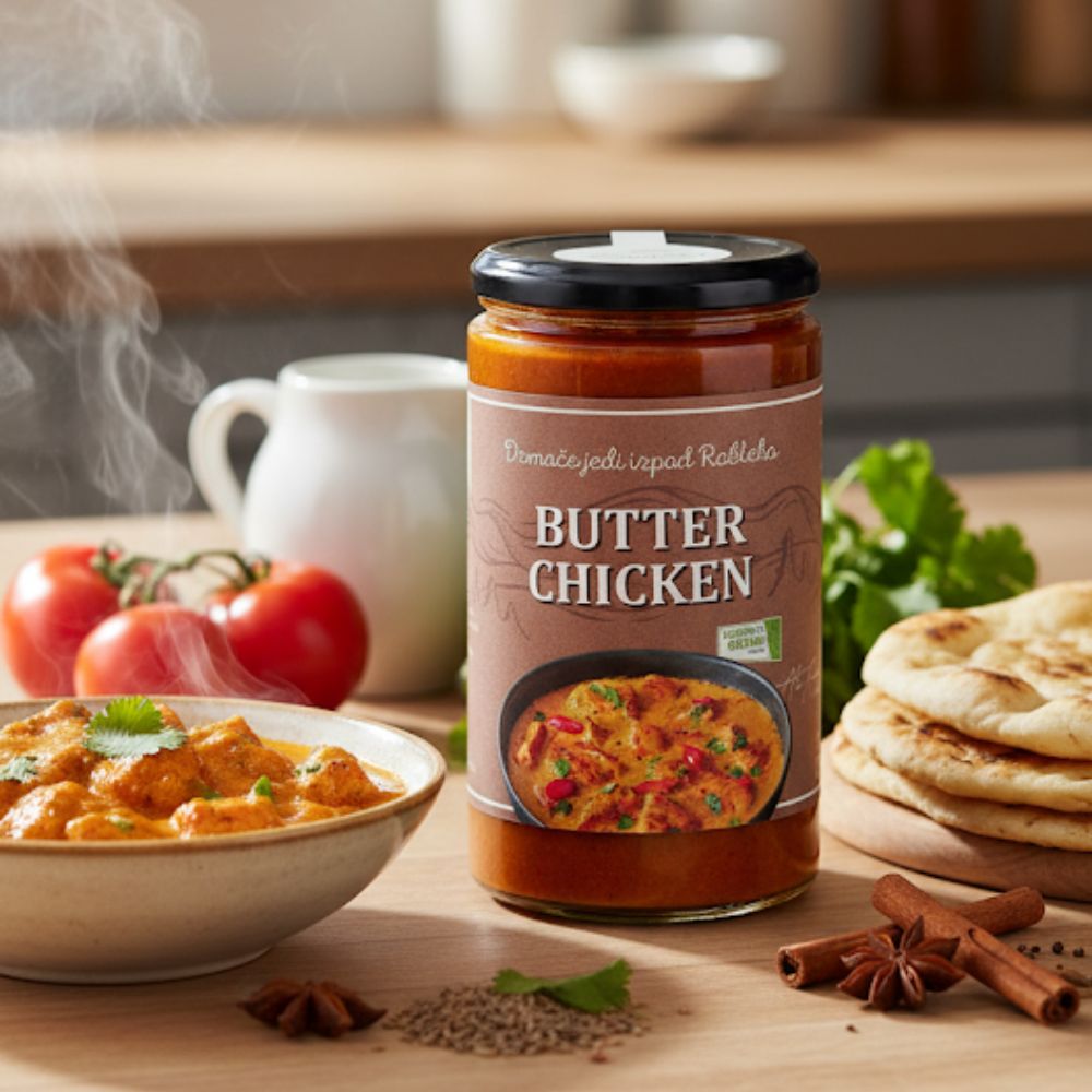 Butter Chicken  Creamy, tender, and made with carefully selected ingredients – no preservatives.