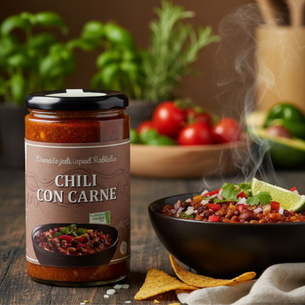 Chili con carne hearty, and natural – no preservatives, just bold flavo